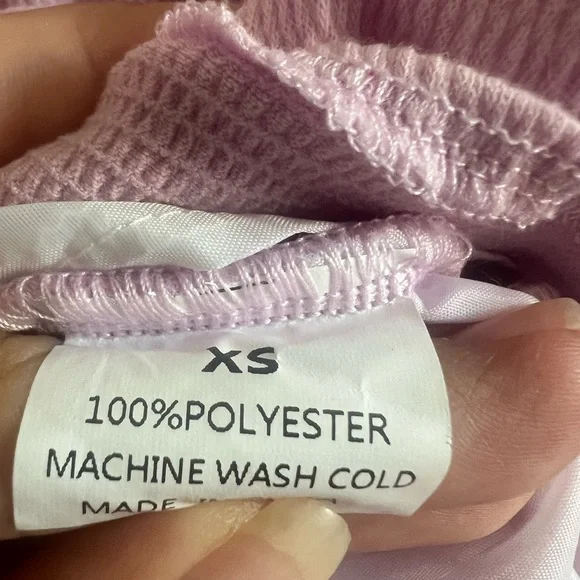 Rowdy Pups Club Pet Apperal  Pink Dog Dress w/ Collar & Ruffles Size XS - Picture 7 of 7